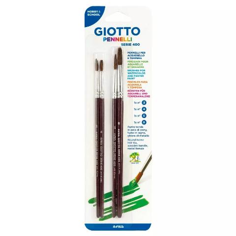 ΣΕΤ ΠΙΝΕΛΑ 4ΤΕΜ ΣΤΡΟΓΓΥΛΑ 3-4-5-8 GIOTTO