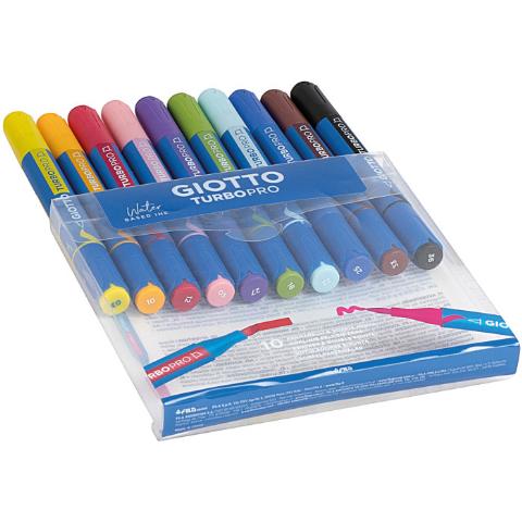 ΜΑΡΚΑΔΟΡΟΙ 10 ΧΡΩΜΑΤΩΝ GIOTTO PRO ΔΙΠΛΗΣ ΜΥΤΗΣ