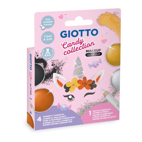 ΧΡΩΜΑΤΑ ΠΡΟΣΩΠΟΥ ΣΕΤ 4+1 GIOTTO MAKE UP ΜΟΛΥΒΙΑ+ΣΚΙΕΣ CANDY COLLECTION