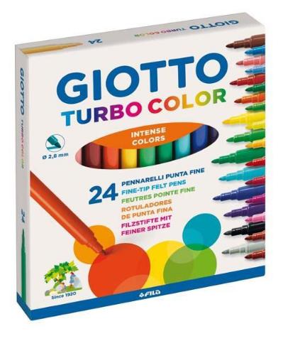 ΜΑΡΚΑΔΟΡΟΙ ΛΕΠΤΟΙ 24 ΧΡΩΜΑΤΩΝ GIOTTO TURBO COLOR
