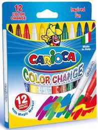 ΜΑΡΚΑΔΟΡΟΙ ΜΑΓΙΚΟΙ 10 ΧΡΩΜΑΤΩΝ CARIOCA MAGIC WHITE COLOR CHANGE ΛΕΥΚΟΥ ΠΟΥ ΑΛΛΑΖΕΙ ΧΡΩΜΑ