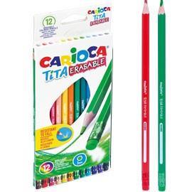 ΞΥΛΟΜΠΟΓΙΕΣ 12 ΧΡΩΜΑΤΩΝ ΜΕ ΓΟΜΑ CARIOCA TITA ERASABLE