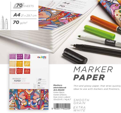 SKETCHBOOK CARIOCA PLUS Α4 20Φ WATERBASE 42809