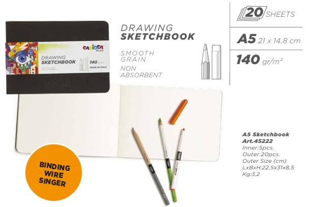 SKETCHBOOK Α5 20Φ CARIOCA 42811