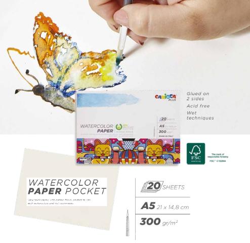 SKETCHBOOK CARIOCA PLUS Α5 20Φ WATERBASE 42812