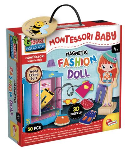 MONTESSORI BABY WOOD MAGNETIC FASHION DOLL