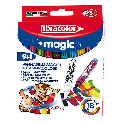 ΜΑΡΚΑΔΟΡΟΙ ΜΑΓΙΚΟΙ 9+1 ΧΡΩΜΑΤΩΝ FIBRACOLOR MAGIC ΛΕΥΚΟ