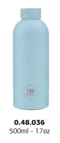 ΘΕΡΜΟΣ 500ML YOU BOTTLE PASTEL SKY YB-5038
