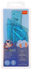 ΣΕΤ ΓΕΩΜΕΤΡΙΚΑ 15ΕΚ 4ΤΕΜ LEGAMI GEOMETRY SET YOU RULE! SPACE
