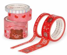 LEGAMI SET OF 5 PAPER STICKY TAPES - TAPE BY TAPE - TEDDY BEAR