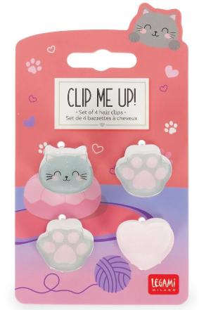 LEGAMI CLIP ME UP! - SET OF 4 MINI HAIR CLIPS - KITTY
