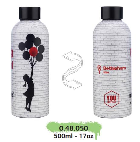 ΘΕΡΜΟΣ 500ML YOU BOTTLE BANKSY'S YBK-27274 GRAFFITY FLYING GIRL
