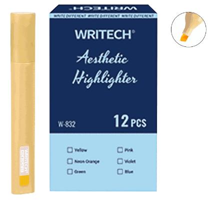 ΜΑΡΚΑΔΟΡΟΣ ΥΠΟΓΡΑΜΜΙΣΕΩΣ WRITECH ΠΛΑΚΕ ΚΙΤΡΙΝΟ AESTHETIC SUN