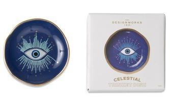DESIGNWORKS CTD-1005EU CELESTIAL CERAMIC TRINKET DISH - STARRY EYED