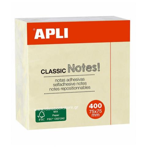 POST-ΙΤ ΚΥΒΟΣ 7Χ7 400Φ ΚΙΤΡΙΝΟ APLI 11597