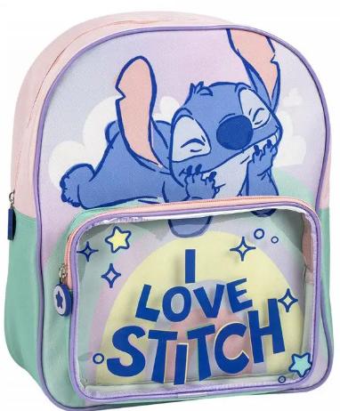ΤΣΑΝΤΑ ΝΗΠΙΑΓΩΓΕΙΟΥ DISNEY LILO & STITCH STITCH 30CM ΜΕ ΔΙΑΦΑΝΗ ΤΣΕΠΗ