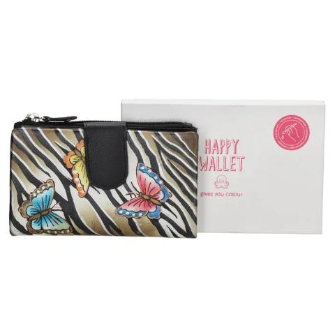 ΠΟΡΤΟΦΟΛΙ POLO HAPPY WALLET 168 BUTTERFLY PRINT