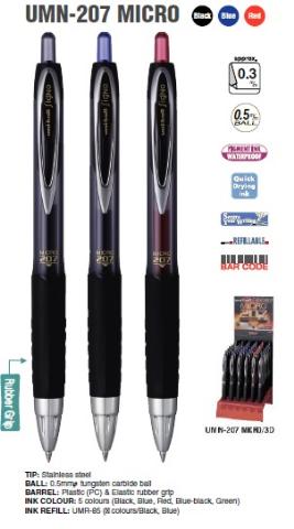 ΜΑΡΚΑΔΟΡΑΚΙ UNIBALL SIGNO NEEDLE UMN-207ND ΜΑΥΡΟ